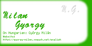 milan gyorgy business card